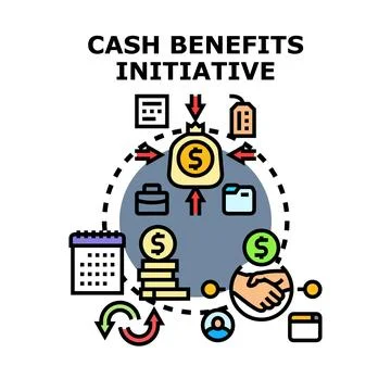 Cash benefits initiative program planning strategy 스톡 일러스트