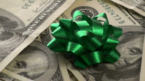 Cash with bow loop V1 - HD Stock Footage 571168
