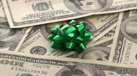 Cash with bow loop V3 - HD Stock Footage 571196