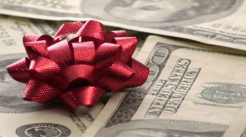 Cash with bow loop V5 - HD Stock Footage 571242