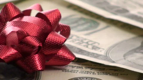 Cash with bow loop V6- HD Stock Footage 571267