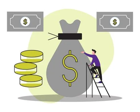 Cash Concept Illustration Stock-Illustration