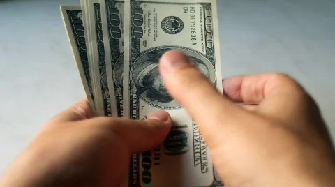 Cash count 01 Stock Footage