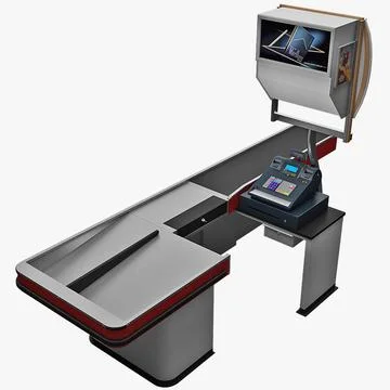 Cash Counter 12 3D Model
