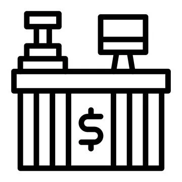 Cash counter Vector Icon Design Illustration Stock Illustration