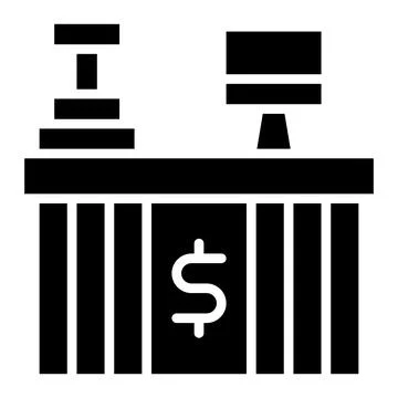 Cash counter Vector Icon Design Illustration Stock Illustration