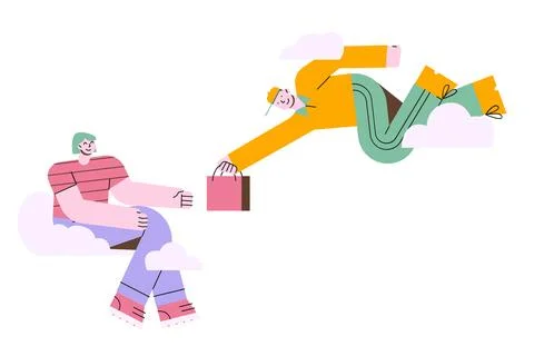 Cash on Delivery (COD) Payment Method Illustration Stock Illustration