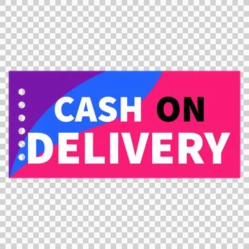 Cash On Delivery Steacker Design Stock Illustration