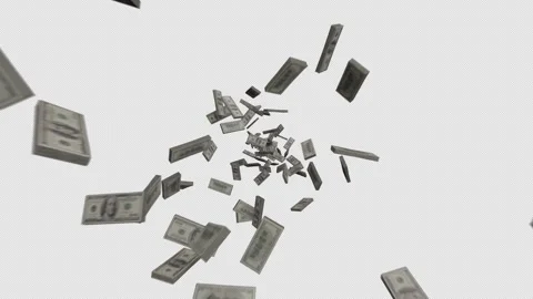 Cash Explode prores4444 alpha Stock Footage 332813135