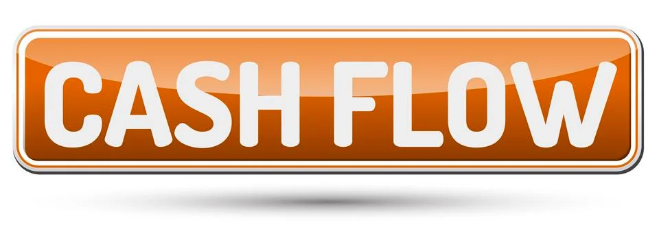 CASH FLOW - Abstract beautiful button with text. Stock Illustration