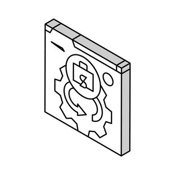 Cash flow analysis isometric icon vector illustration Stock Illustration