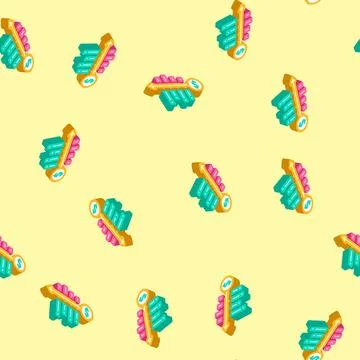 Cash flow analysis isometric icon seamless pattern Stock Illustration