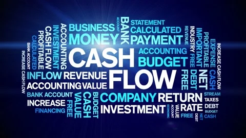 Cash Flow animated word cloud,text anima... | Stock Video | Pond5