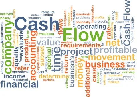 Cash flow background concept Stock Illustration