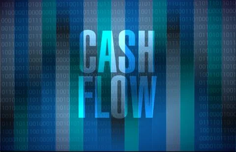 Cash flow binary background sign concept Stock Illustration