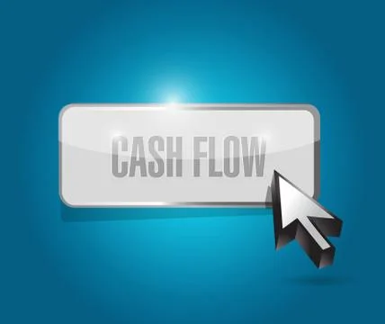 Cash flow button sign concept illustration Ilustración de archivo