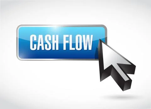 Cash flow button sign concept illustration Ilustración de archivo