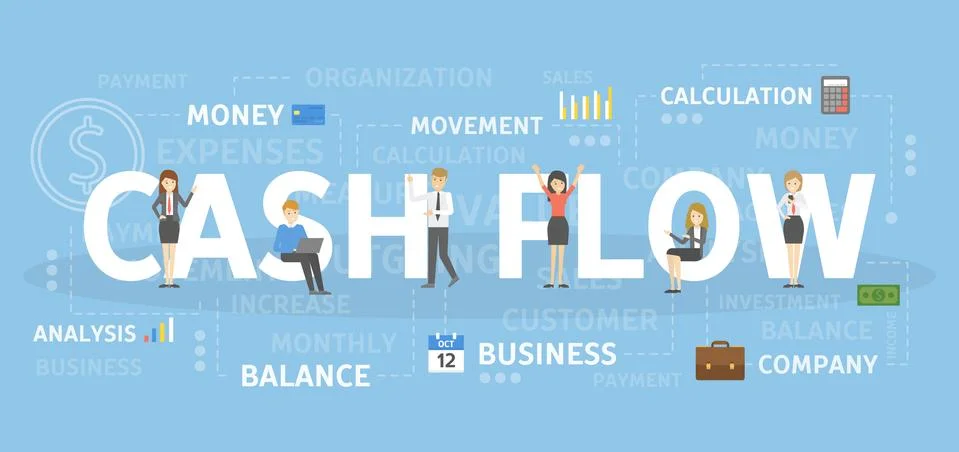 Cash flow concept. Stock Illustration