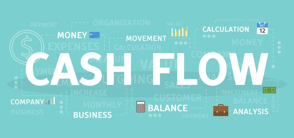 Cash flow concept. Stock Illustration