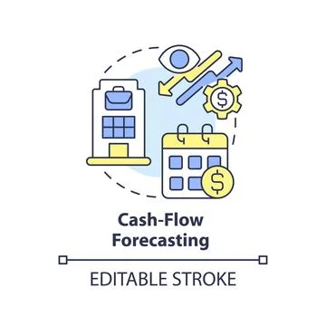 Cash-flow forecasting concept icon イラスト素材