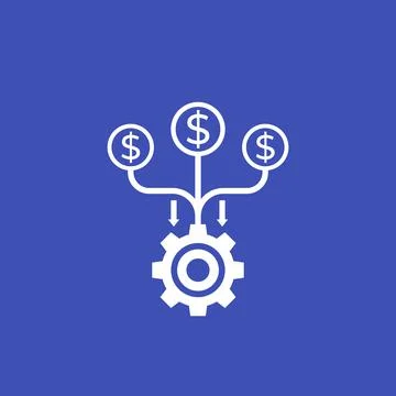 Cash flow, funds, costs optimization vector icon Illustrazione stock