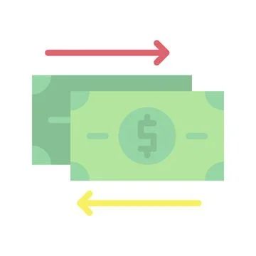 Cash Flow Icon Image. Illustrazione stock