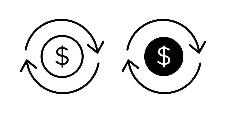 Cash flow icon vector design illustrations Stock Illustration