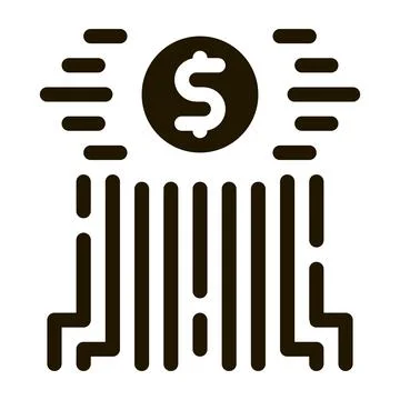 Cash flow icon Vector Glyph Illustration 스톡 일러스트