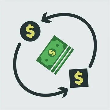 Cash flow icon vector illustration Stock Illustration