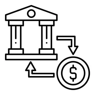 Cash Flow Line Icon Ilustração Stock