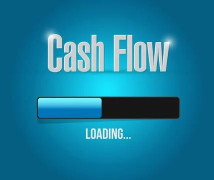 Cash flow loading bar sign concept Ilustración de archivo
