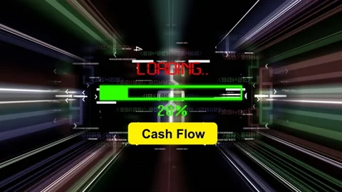 Cash flow loading progress bar on the screen Vídeos de archivo 166475913