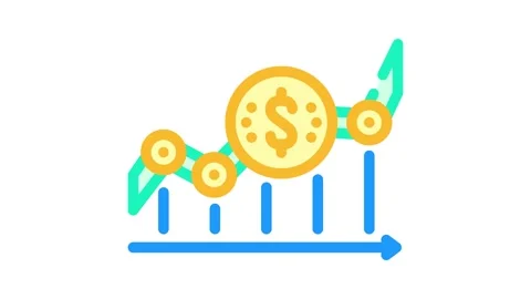 Cash flow management business process color icon animation Stock Footage 327263582