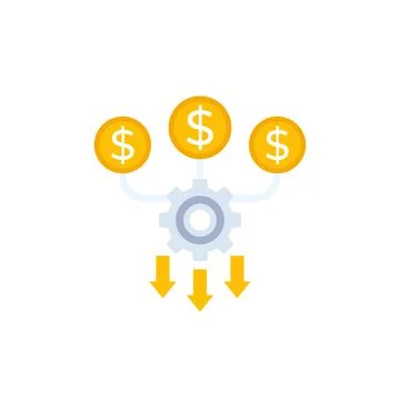 Cash flow optimization icon, vector Stock Illustration