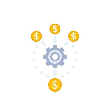 Cash flow optimization vector icon Stock Illustration