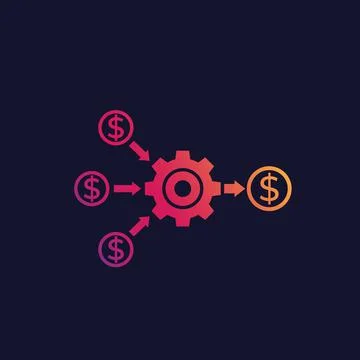 Cash flow optimization, vector Illustrazione stock