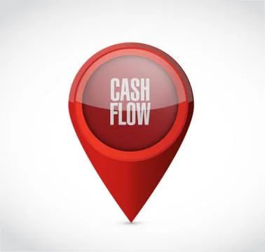 Cash flow pointer sign concept Ilustración de archivo
