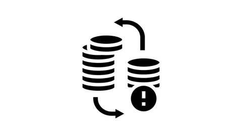 Cash flow problems glyph icon animation Stock Footage 326139154