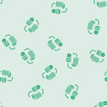 Cash flow problems glyph seamless pattern Stock Illustration