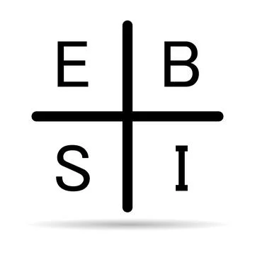 Cash flow quadrant icon shadow, business plan investor manager vector illustr Stock Illustration