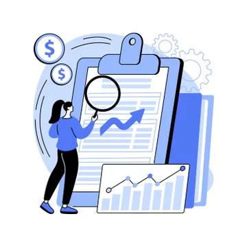 Cash flow statement abstract concept vector illustration. 库存插图