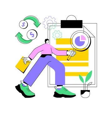 Cash flow statement abstract concept vector illustration. Stock Illustration