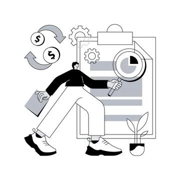 Cash flow statement abstract concept vector illustration. Stock Illustration