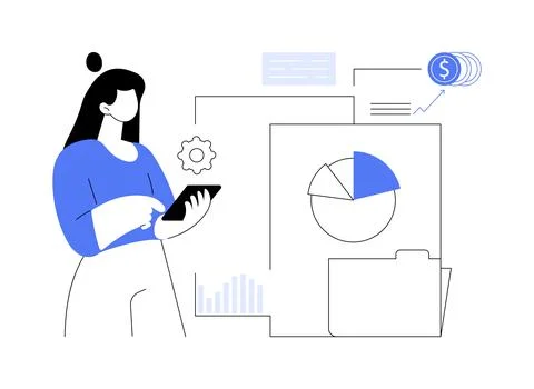 Cash flow statement abstract concept vector illustration. Stock Illustration