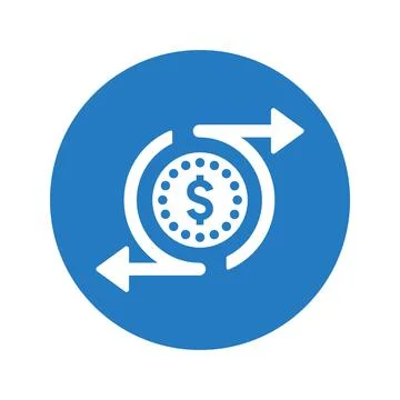 Cash, flow, transaction icon. Illustrazione stock
