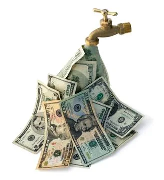 Cash Flowing Foto stock