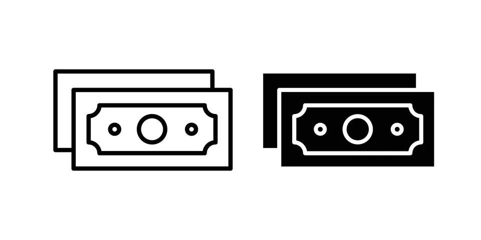 Cash icon graphic element. web icon set 库存插图