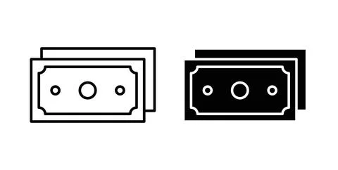 Cash icon symbol. Flat Vector illustration Stock Illustration
