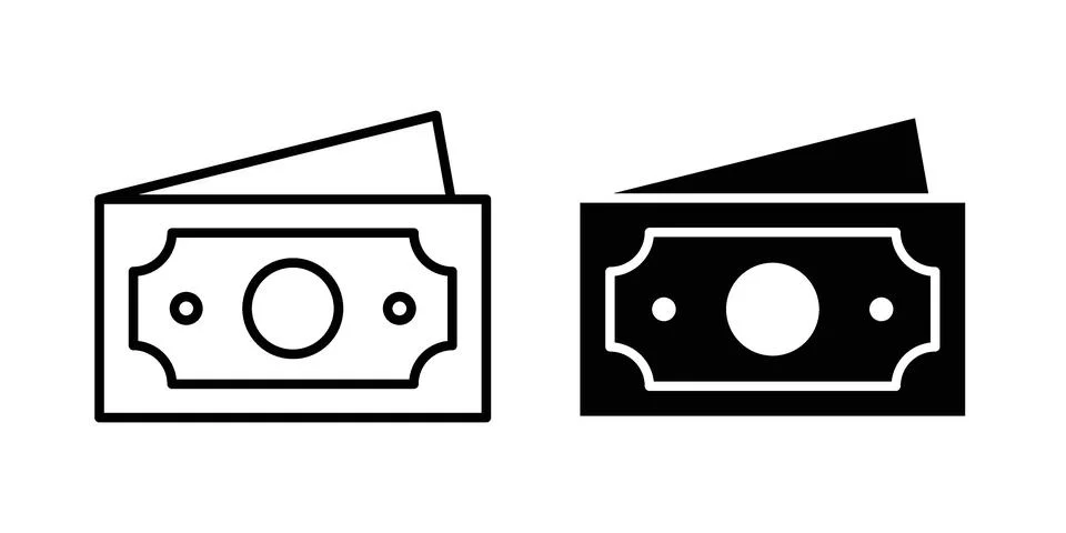 Cash icon vector design illustrations Stock Illustration