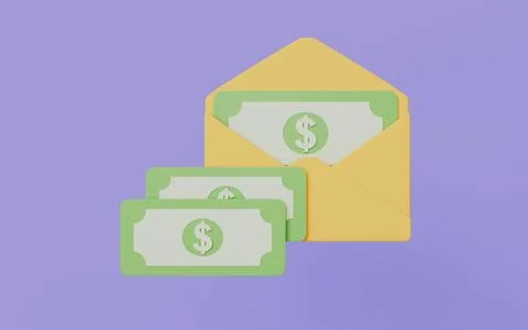 Cash inside an envelope payment, Useful for corruption and business fraud Stock Illustration